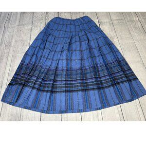 Pendleton Blue Plaid Midi Skirt